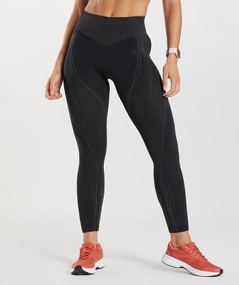 Dámské Legíny Gymshark Apex Seamless Černé Černé Šedé | CZ 4083FDN
